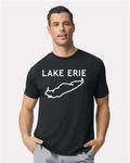 Lake Erie - Trebuchet Outline T-Shirt, Black