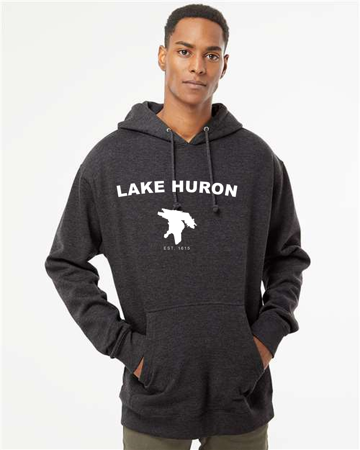Lake Huron - Arc Classic Hoodie, Charcoal Heather