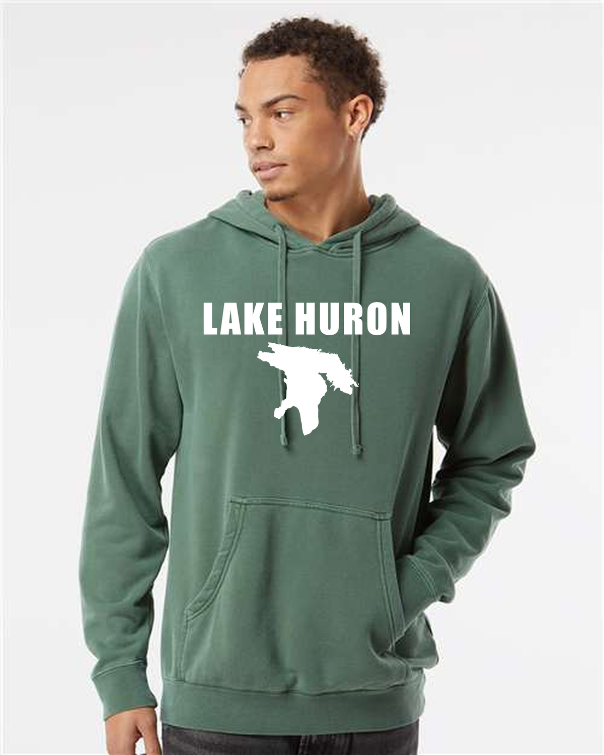 Lake Huron - Condensed Tall Hoodie, Pigment Alpine Green
