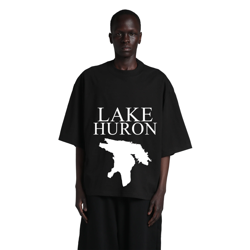 Lake Huron - Condensed Tall T-Shirt, Black