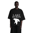 Lake Huron - Condensed Tall T-Shirt, Black