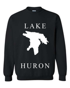 Lake Huron - Copperplate Sandwich Hoodie, Black