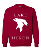 Lake Huron - Copperplate Sandwich Hoodie, Cardinal Red
