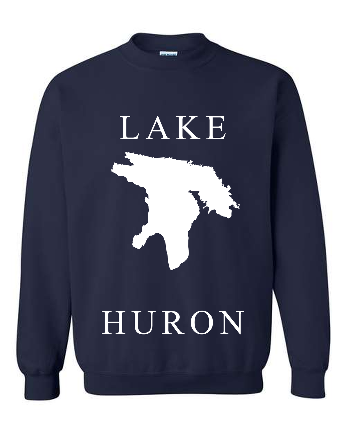 Lake Huron - Copperplate Sandwich Hoodie, Navy