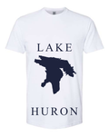 Lake Huron - Copperplate Sandwich T-Shirt, White