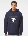 Lake Huron - Engraved Copperplate Hoodie, Classic Navy