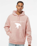 Lake Huron - Engraved Copperplate Hoodie, Dusty Pink