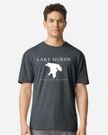 Lake Huron - Engraved Copperplate T-Shirt, Dark Heather