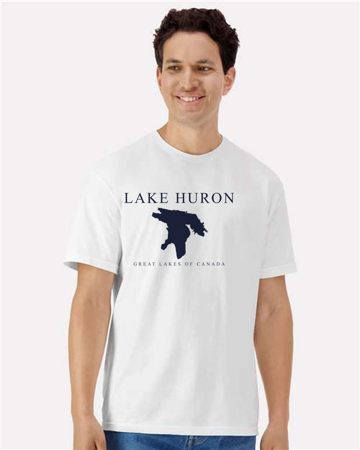 Lake Huron - Engraved Copperplate T-Shirt, White