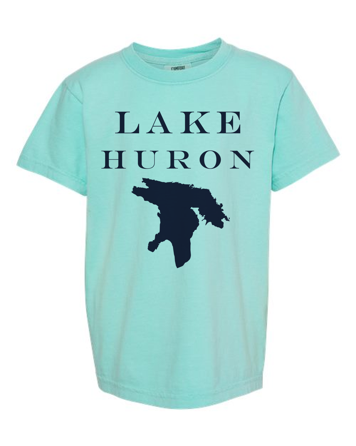 Lake Huron - Engravers Label T-Shirt, Chalky Mint