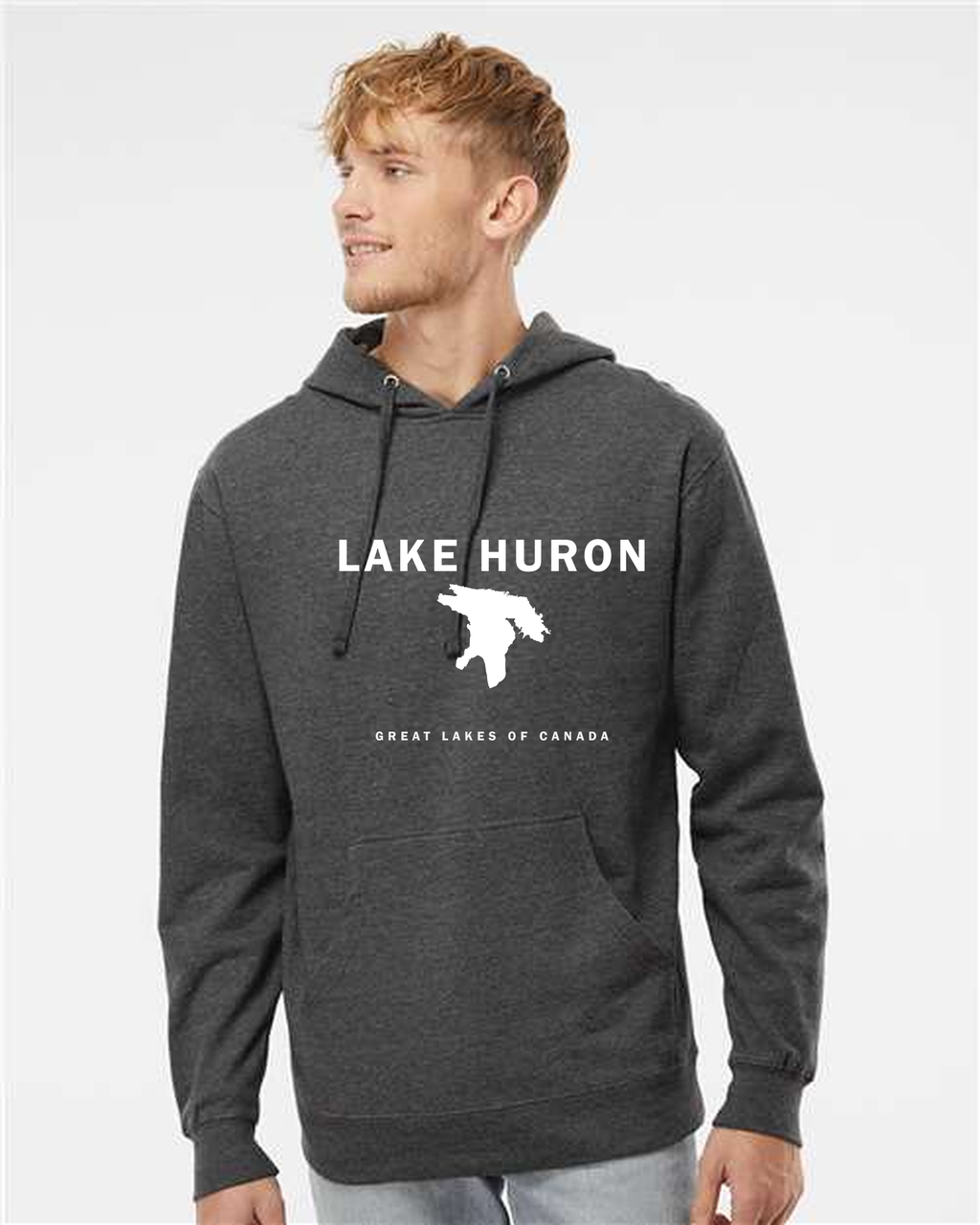 Lake Huron - Franklin Modern Hoodie, Charcoal Heather