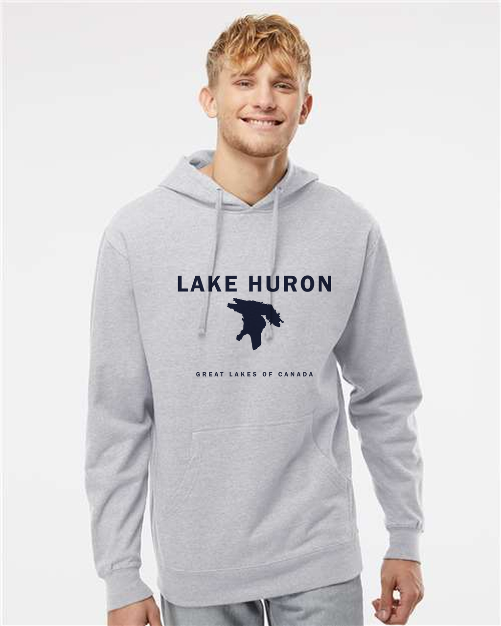Lake Huron - Franklin Modern Hoodie, Grey Heather
