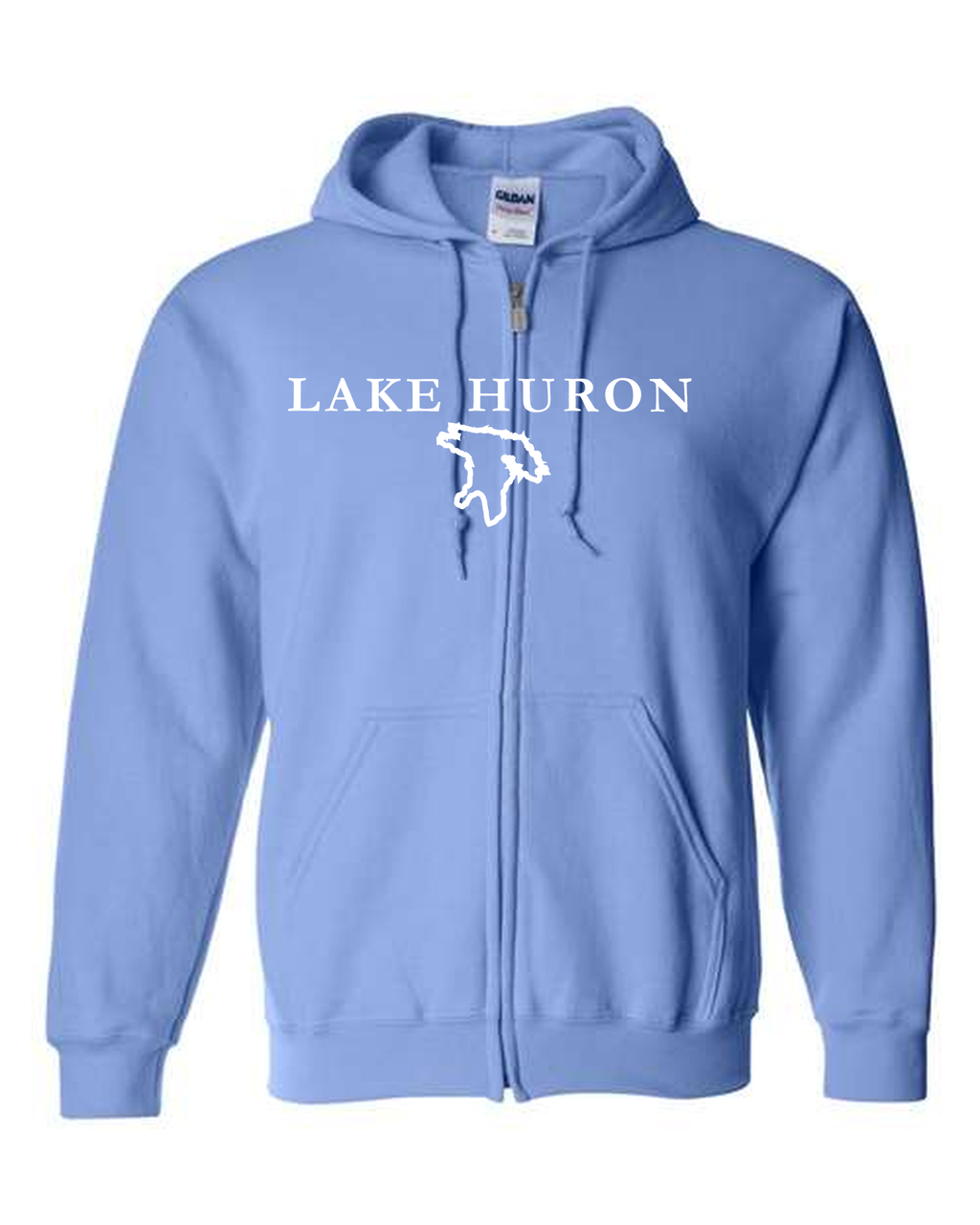 Lake Huron - Garamond Fashion Hoodie, Carolina Blue