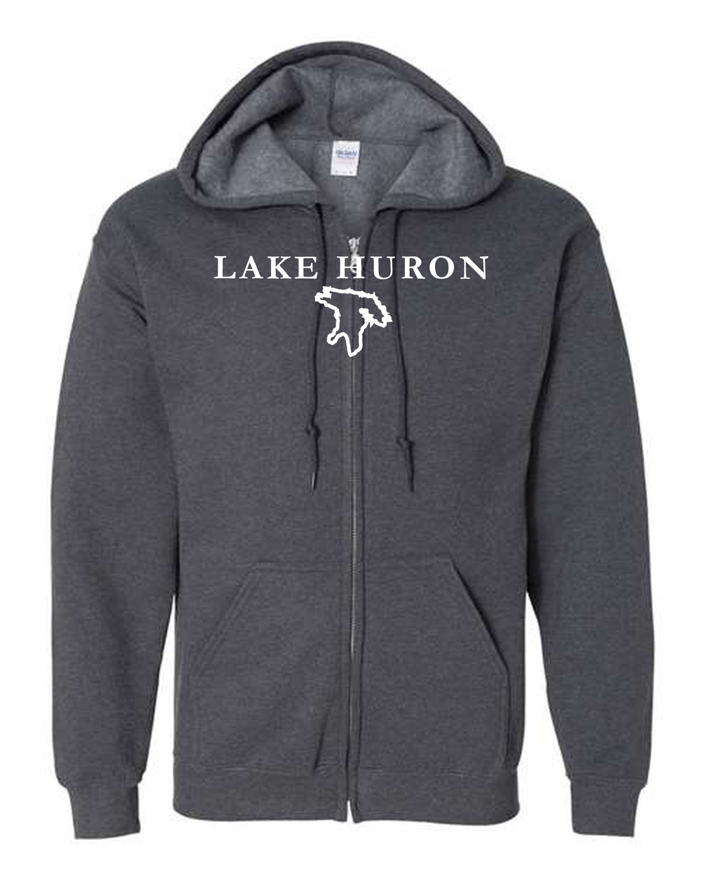 Lake Huron - Garamond Fashion Hoodie, Dark Heather
