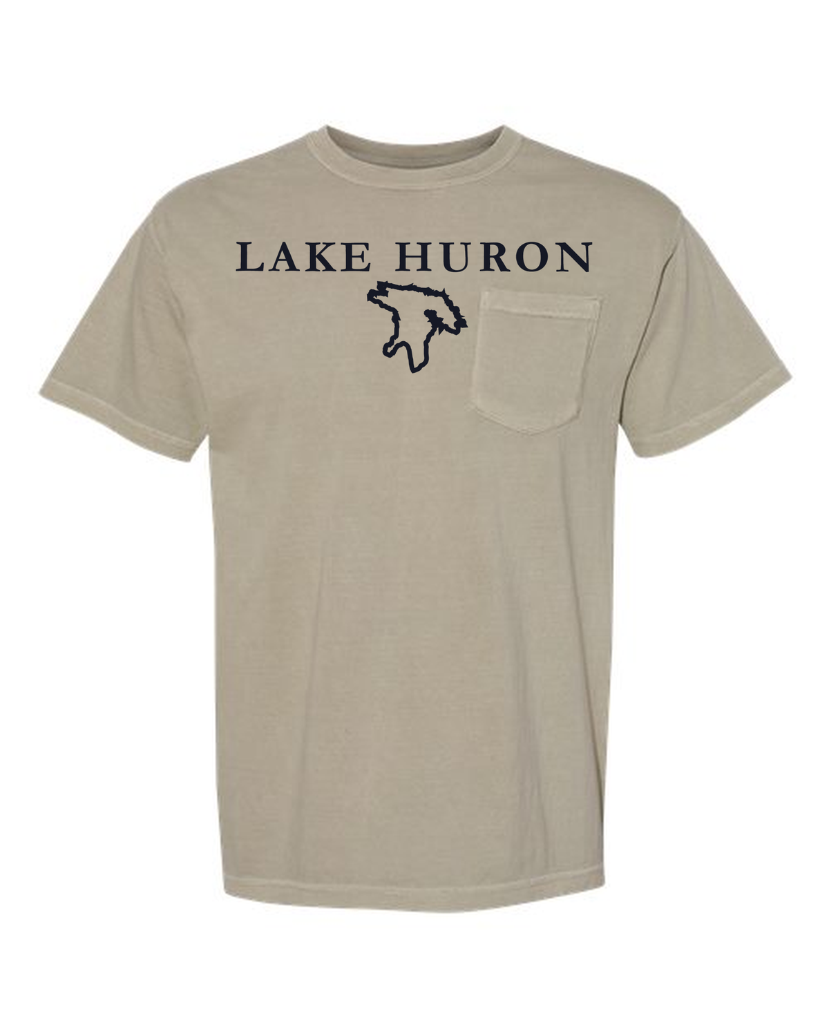 Lake Huron - Garamond Fashion T-Shirt, Sandstone