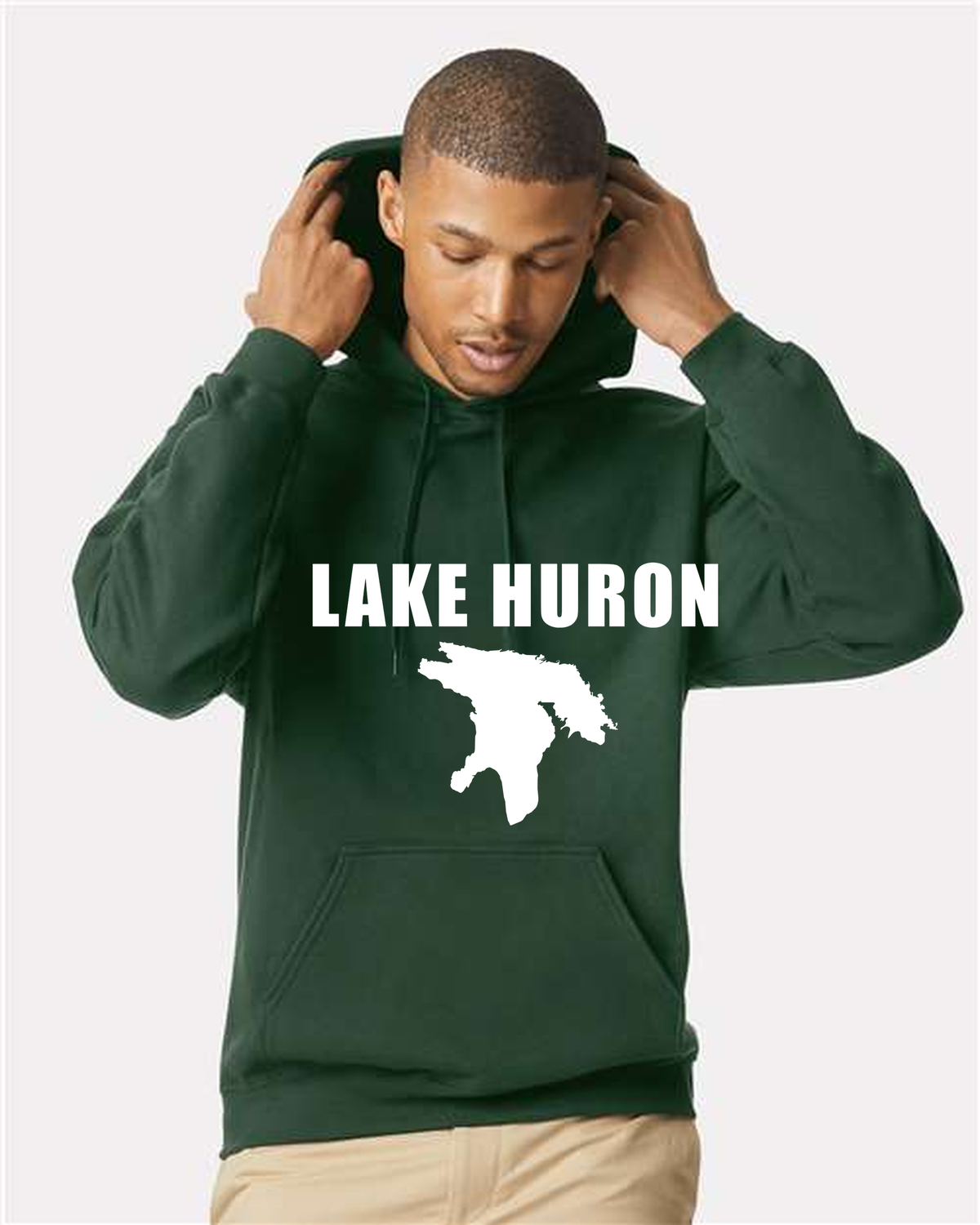 Lake Huron - Impact Statement Hoodie, Forest Green