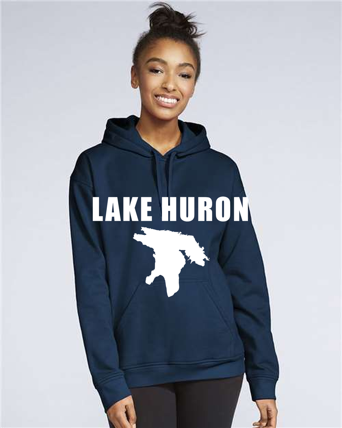 Lake Huron - Impact Statement Hoodie, Navy