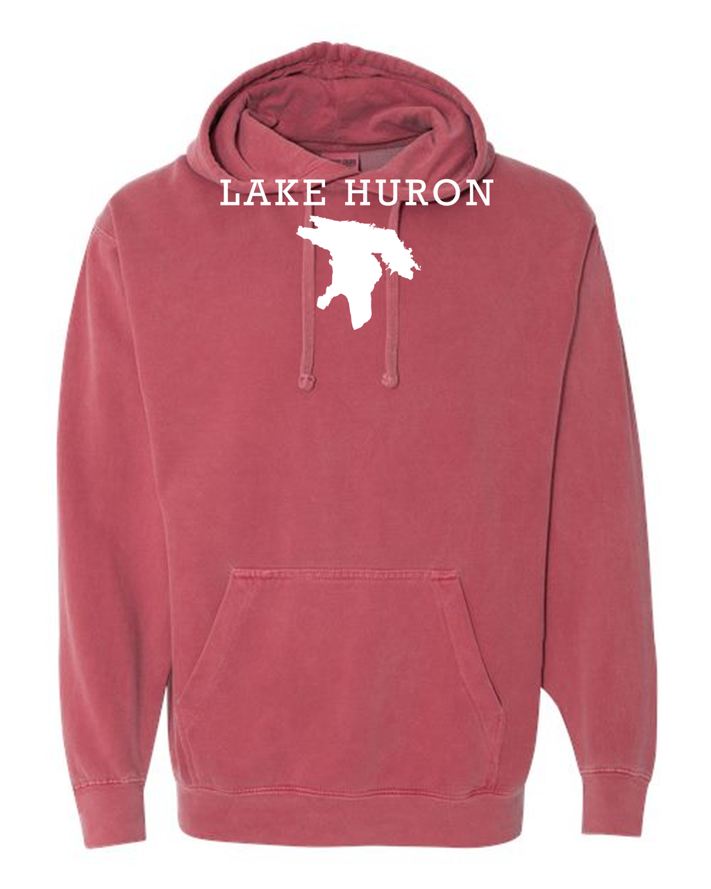 Lake Huron - Rockwell Broad Hoodie, Crimson