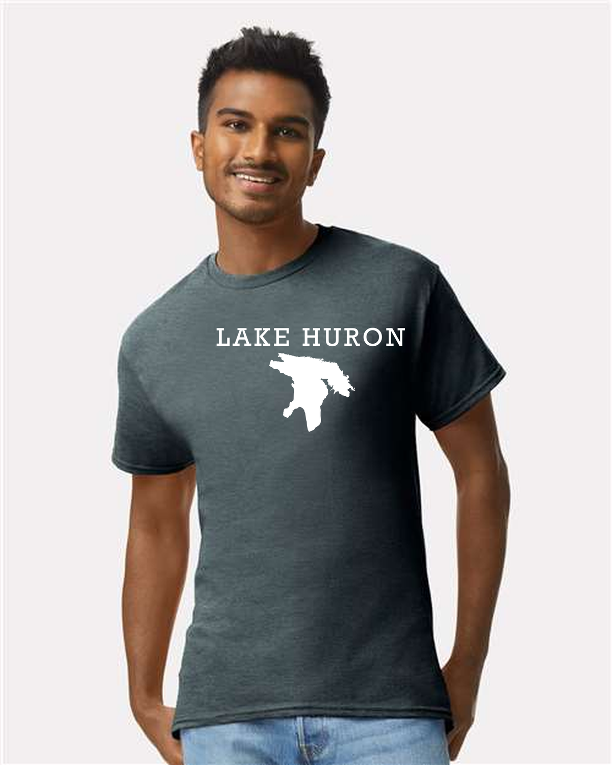 Lake Huron - Rockwell Broad T-Shirt, Dark Heather