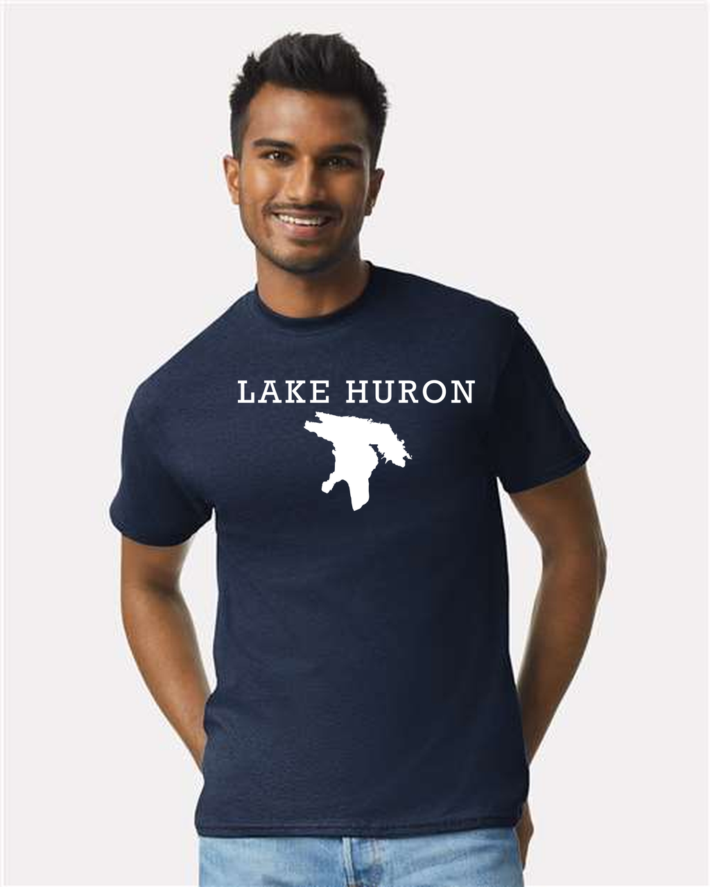 Lake Huron - Rockwell Broad T-Shirt, Navy