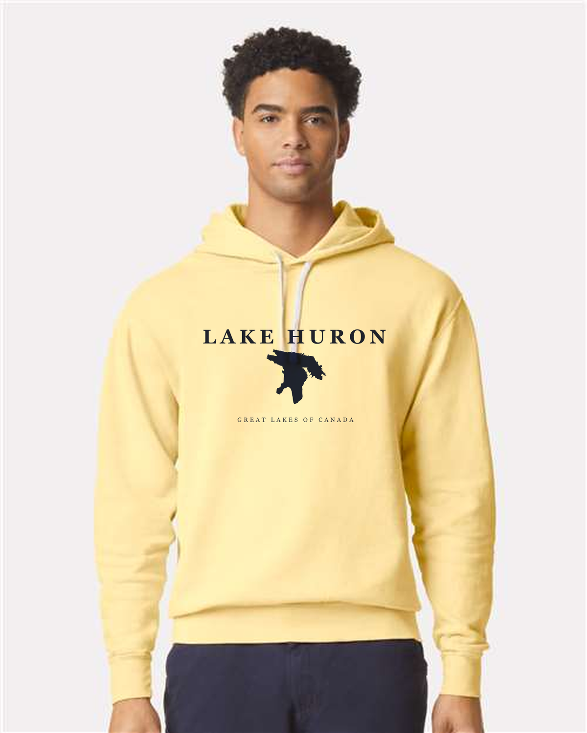 Lake Huron - Serif Classic Hoodie, Butter