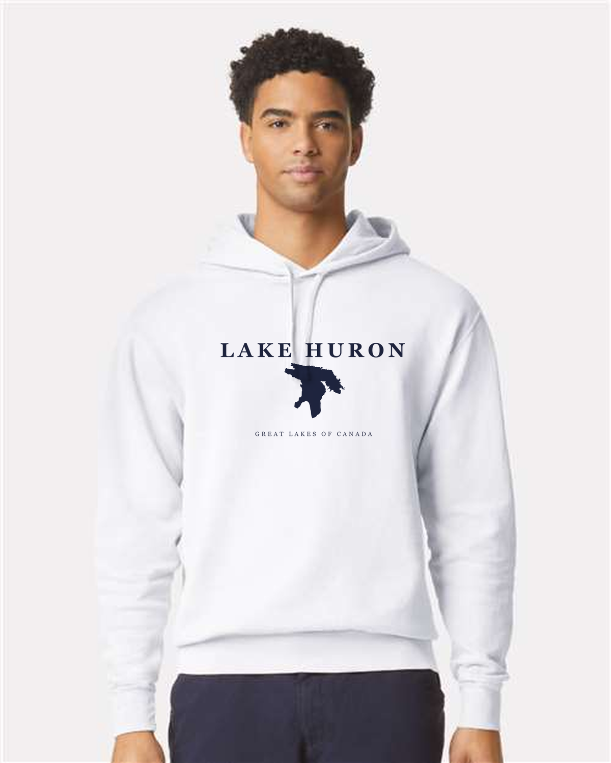 Lake Huron - Serif Classic Hoodie, White
