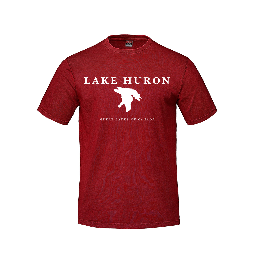 Lake Huron - Serif Classic T-Shirt, Red