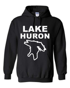 Lake Huron - Stacked Block Hoodie, Black