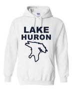 Lake Huron - Stacked Block Hoodie, White