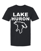 Lake Huron - Stacked Block T-Shirt, Black