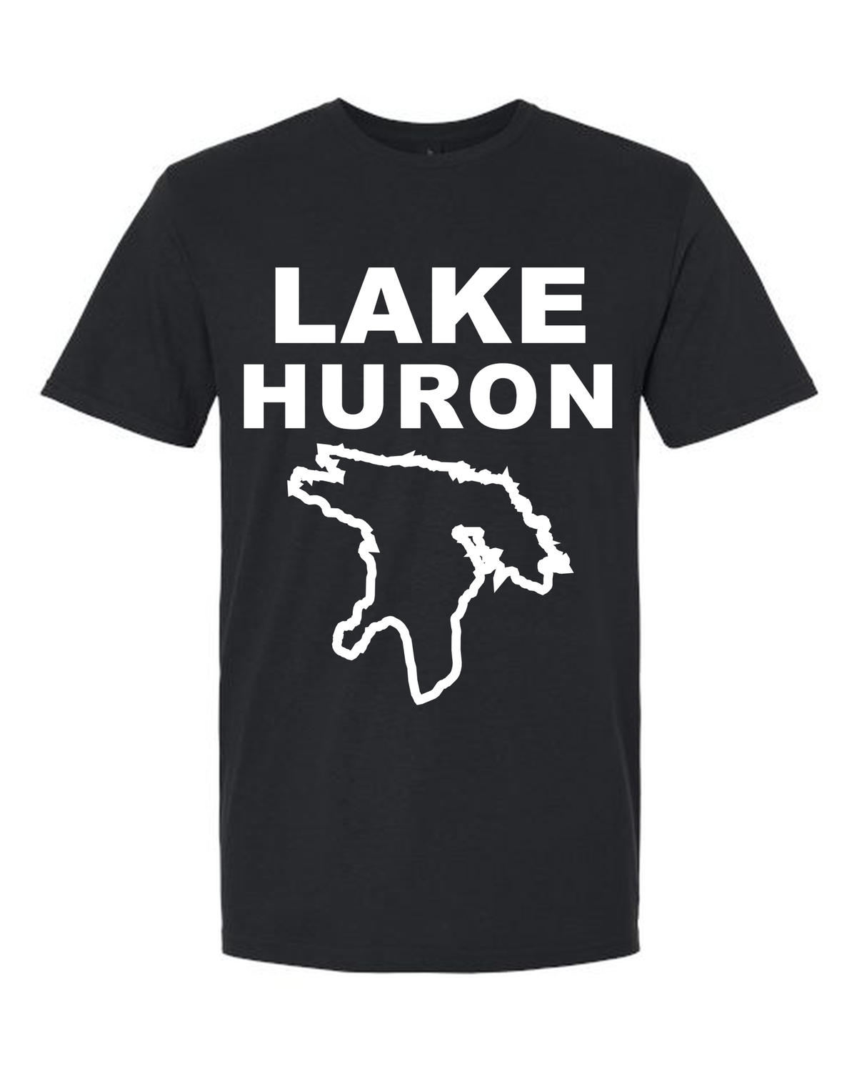 Lake Huron - Stacked Block T-Shirt, Black