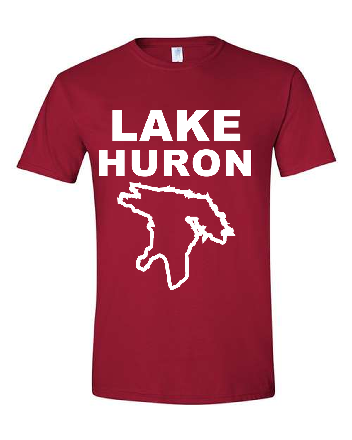 Lake Huron - Stacked Block T-Shirt, Cardinal Red