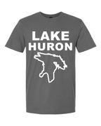 Lake Huron - Stacked Block T-Shirt, Charcoal
