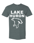 Lake Huron - Stacked Block T-Shirt, Dark Heather