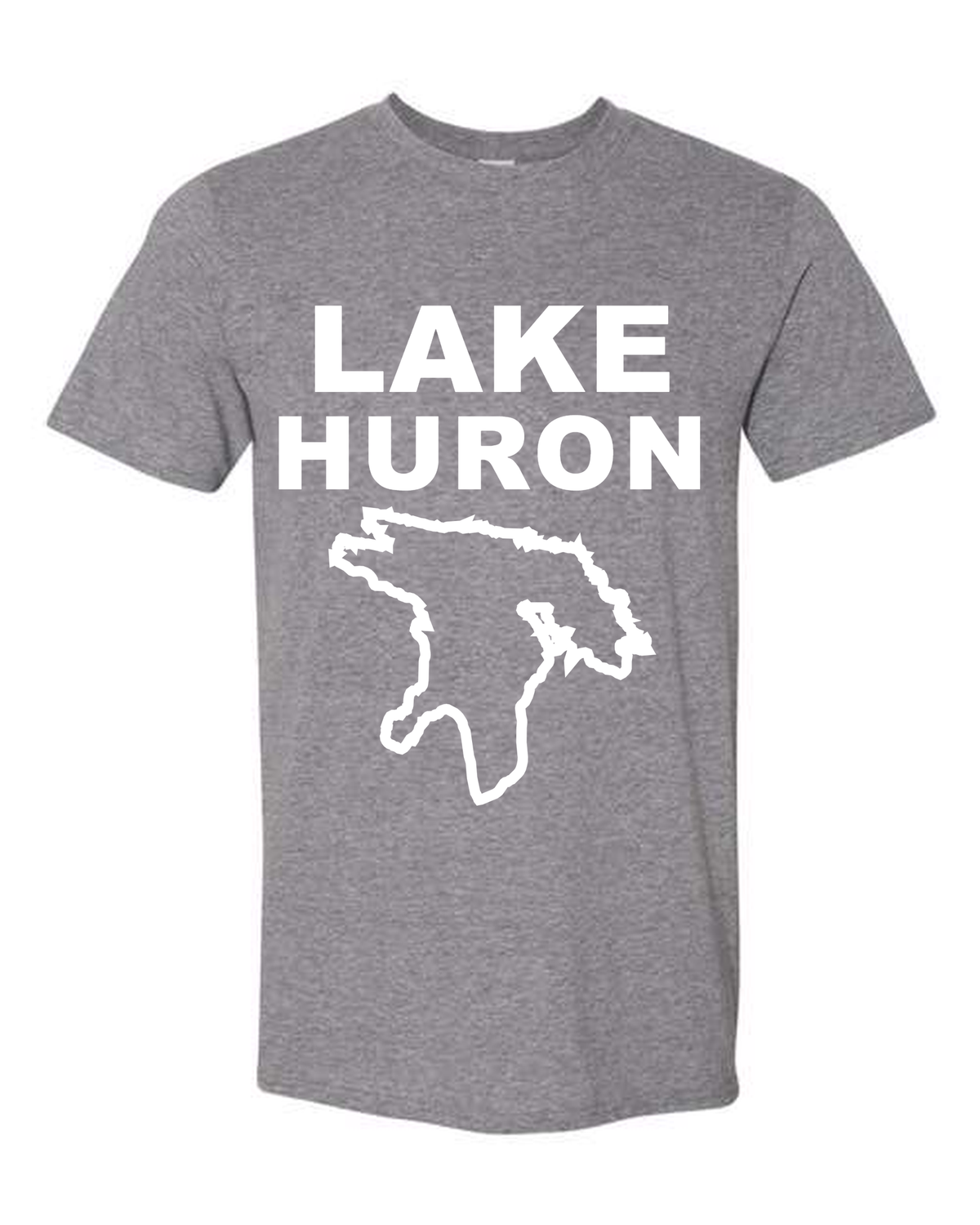 Lake Huron - Stacked Block T-Shirt, Graphite Heather