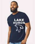 Lake Huron - Stacked Block T-Shirt, Navy
