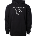 Lake Huron - Trebuchet Outline Hoodie, Black