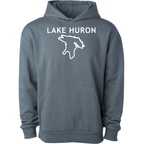 Lake Huron - Trebuchet Outline Hoodie, Blue Magic