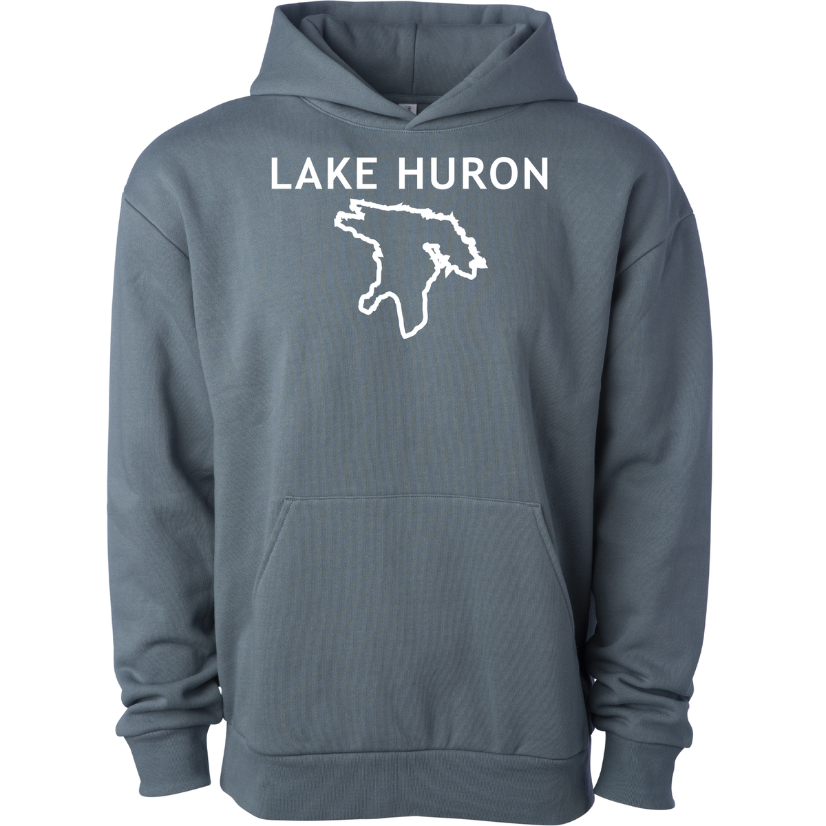 Lake Huron - Trebuchet Outline Hoodie, Blue Magic