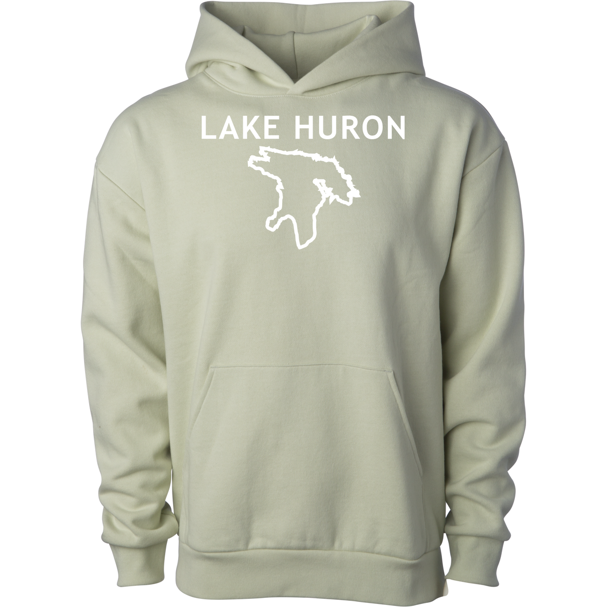 Lake Huron - Trebuchet Outline Hoodie, Honey Dew