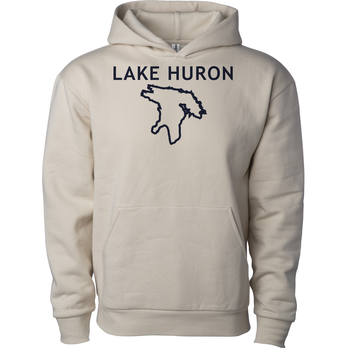 Lake Huron - Trebuchet Outline Hoodie, Ivory