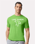 Lake Huron - Trebuchet Outline T-Shirt, Lime