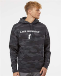 Lake Michigan - Arc Classic Hoodie, Black Camo