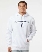 Lake Michigan - Arc Classic Hoodie, White