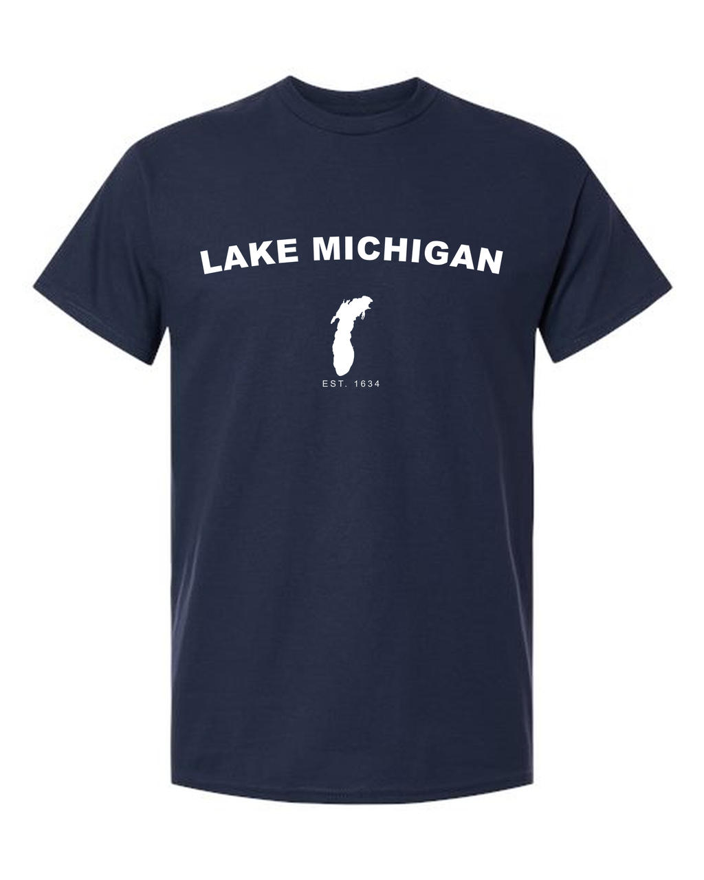 Lake Michigan - Arc Classic T-Shirt, Navy