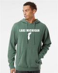 Lake Michigan - Condensed Tall Hoodie, Pigment Alpine Green