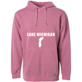 Lake Michigan - Condensed Tall Hoodie, Pigment Sage