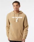 Lake Michigan - Condensed Tall Hoodie, Pigment Sandstone