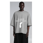 Lake Michigan - Condensed Tall T-Shirt, Concrete