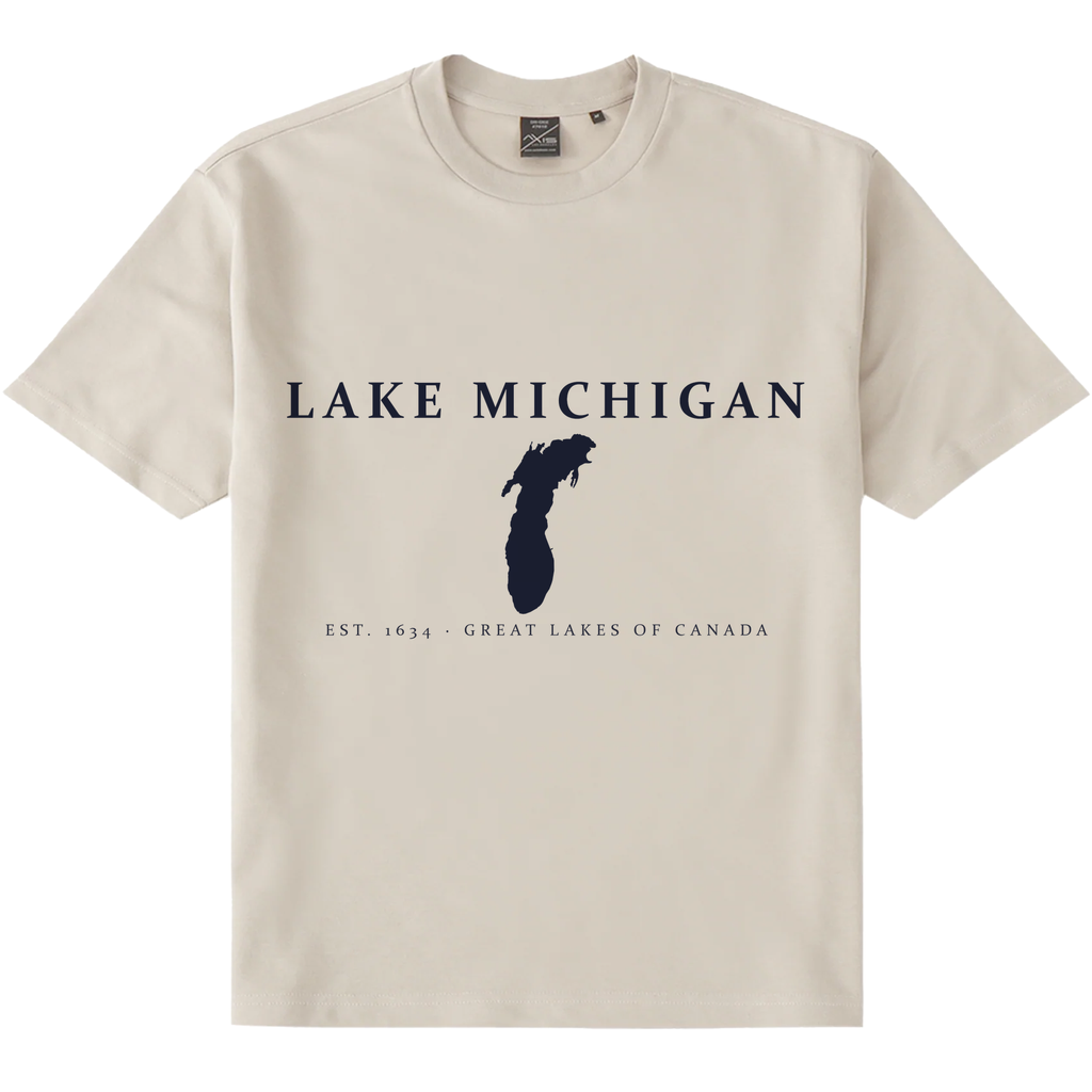 Lake Michigan - Constantia Vintage T-Shirt, Almond